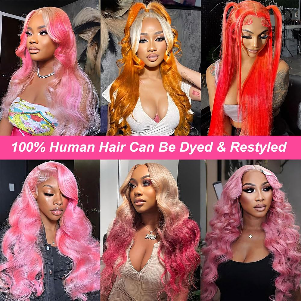 MARUOL 613 Lace Front Wig Human Hair 200 Density Body Wave Blonde Lace Front Wigs 22 Inch 613 Colored Blonde Wig Human Hair Pre Plucked Body Wave 13x4 HD Lace Frontal Wigs for Women with Baby Hair