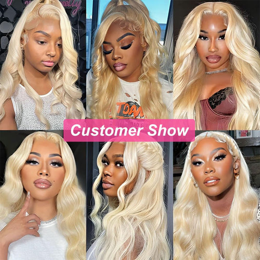 MARUOL 613 Lace Front Wig Human Hair 200 Density Body Wave Blonde Lace Front Wigs 22 Inch 613 Colored Blonde Wig Human Hair Pre Plucked Body Wave 13x4 HD Lace Frontal Wigs for Women with Baby Hair