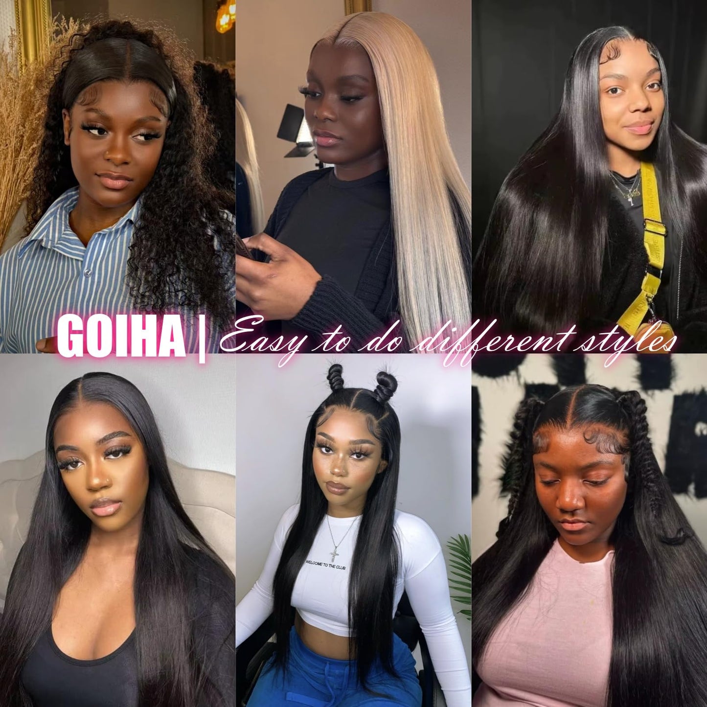 GOIHA 26 inch 13x6 HD Lace Front Human Hair Wig 200 Density 12A Virgin Hair Straight Lace Frontal Wig Pre Plucked with Baby Hair Glueless Wigs for Black Women Natural Color