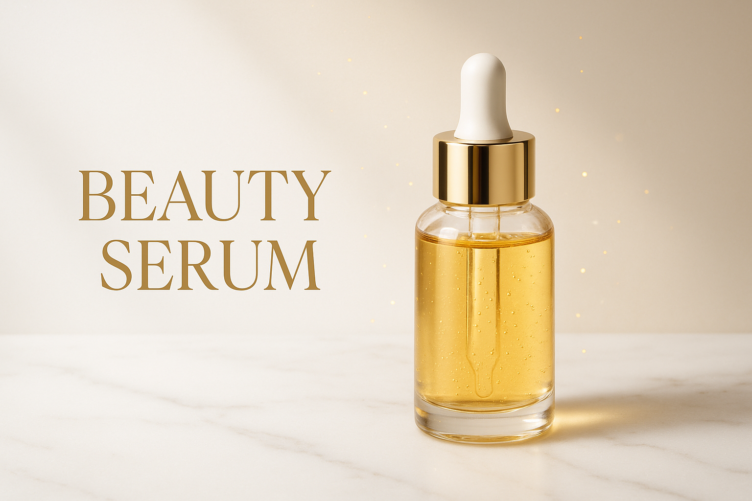 create a image banner for BEAUTY SERUM that looks cool and professional way in HD image