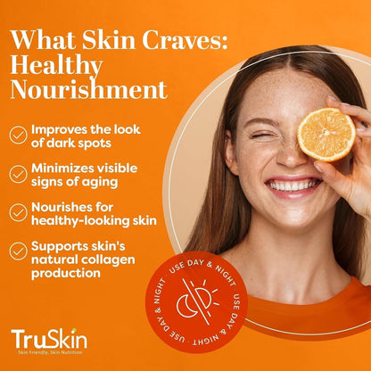 TruSkin Vitamin C Serum For Face – Anti Aging Face Serum with Vitamin C, Hyaluronic Acid, Vitamin E – Brightening Formula – Improve Appearance of Dark Spots, Tone, Fine Lines & Wrinkles, 2 Fl Oz