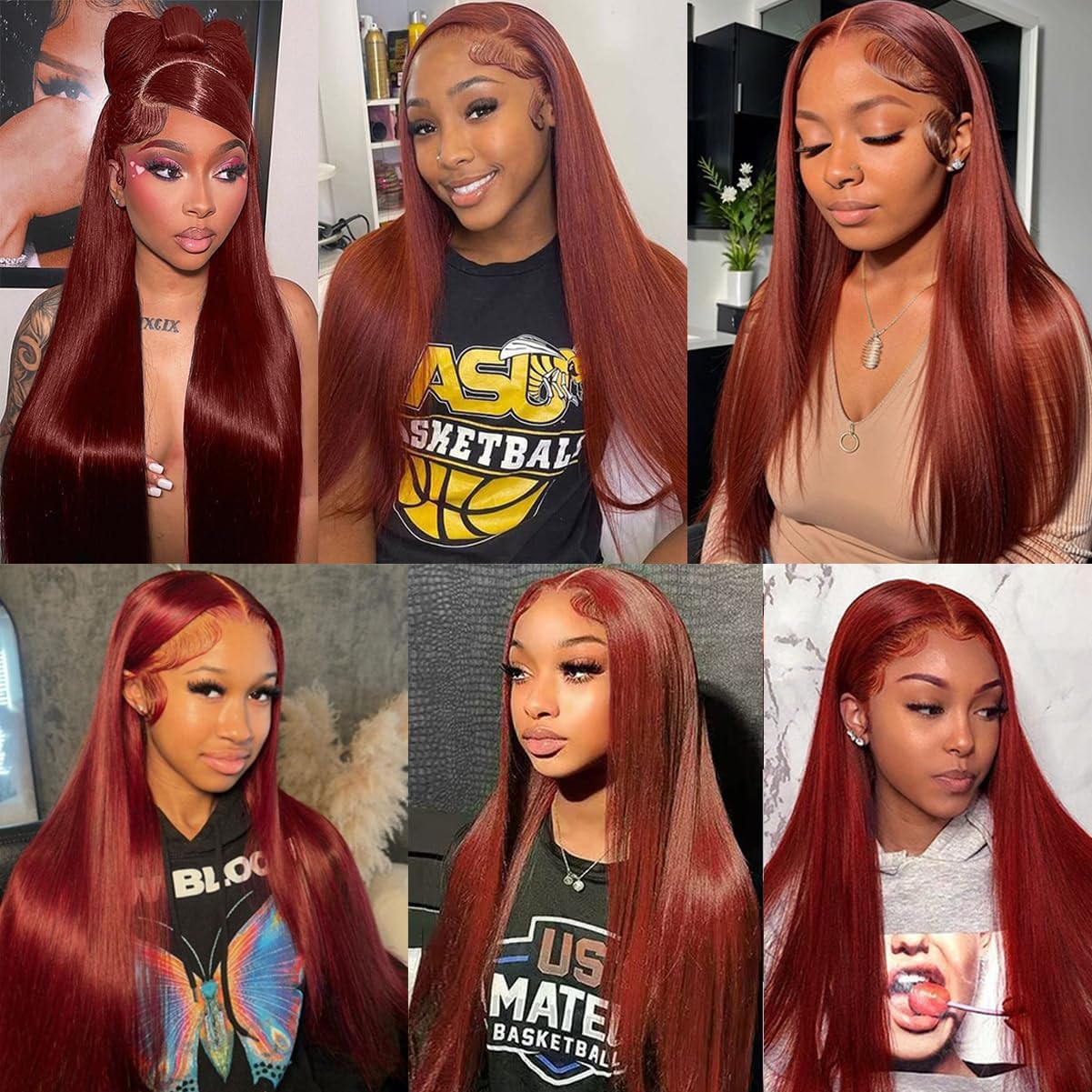 250 Density Straight Lace Front Wigs Human Hair Pre Plucked 13x4 HD Transparent Lace Front Wigs Human Hair for Women Reddish Brown Lace Front Wigs HumanHair 33# Colored Brazilian Human Hair Wig 26Inch