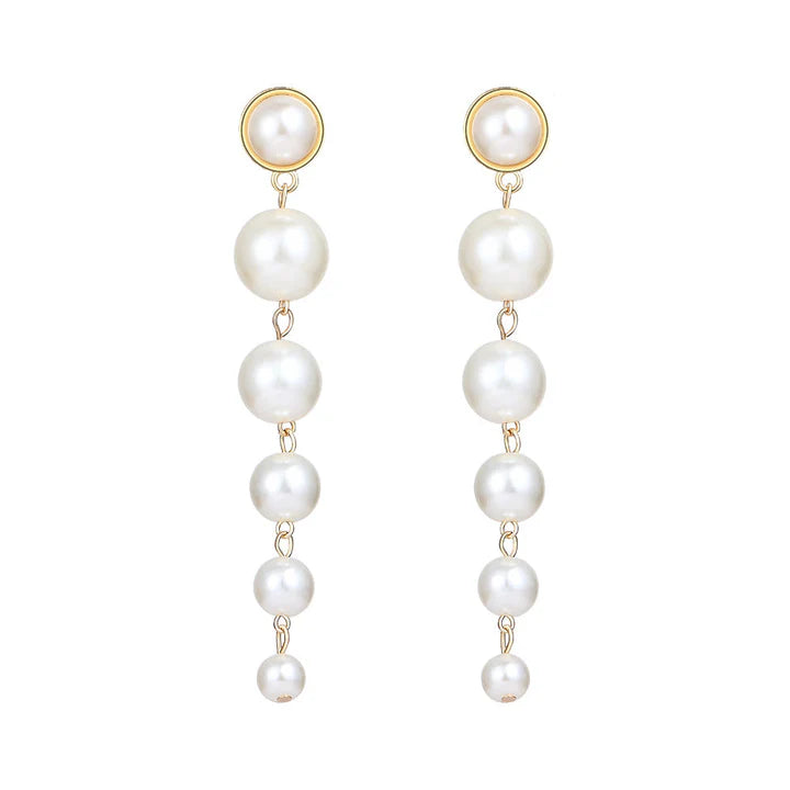 Vintage Pearl Creative Simple Pearl Long Earrings