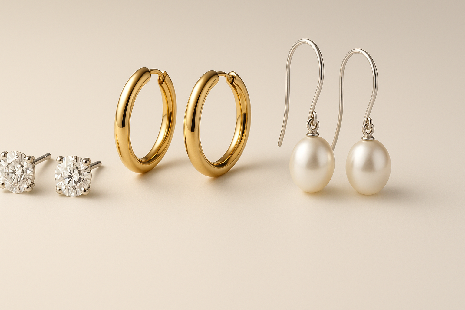 create a banner of  earring  that looks cool and profesional in HD image