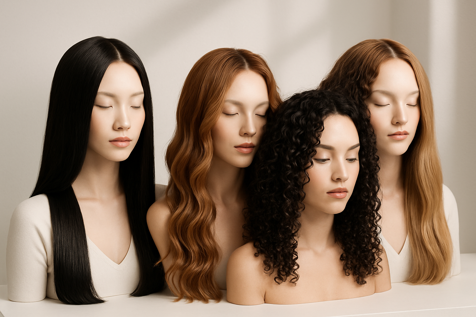 create a image of PREMIUM HUMAN HAIR WIGS that make it cool and professional way in HD image